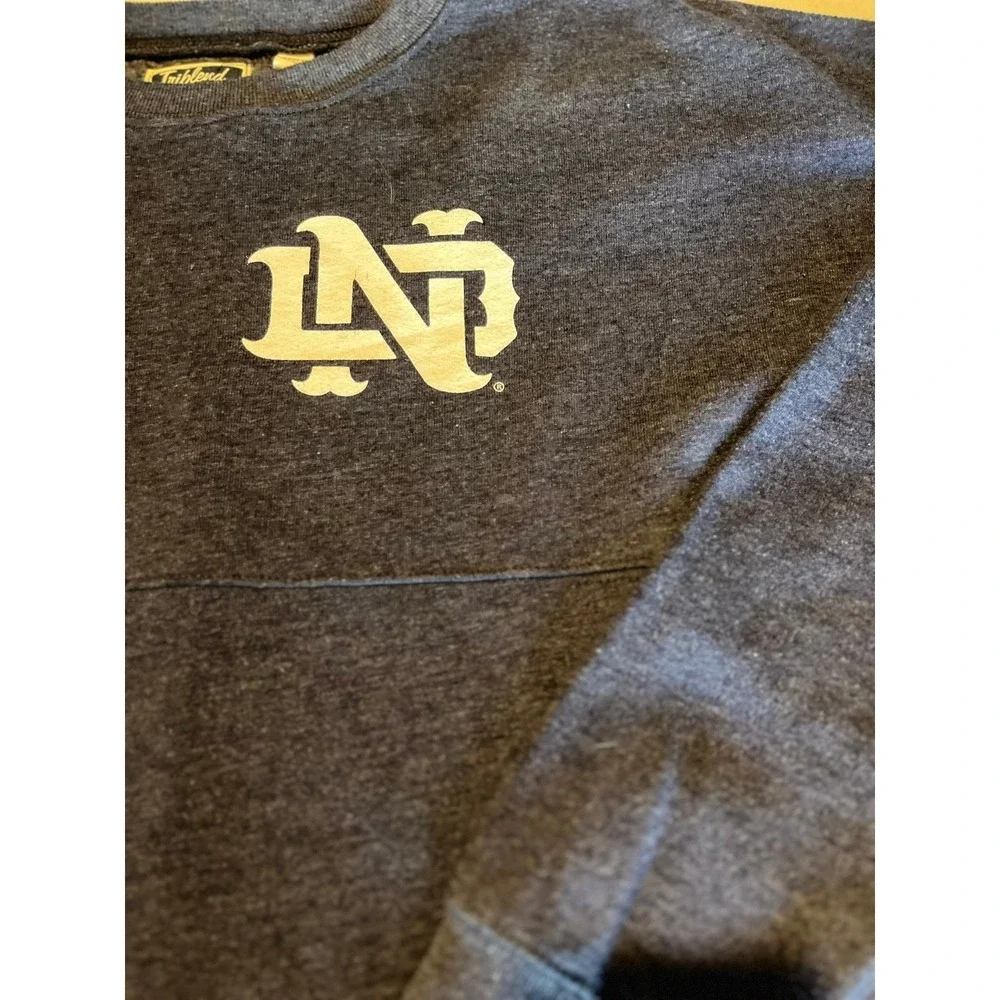 Notre Dame Fighting Irish NCAA Top Gray Long Sleeve‎ Spirit Jersey